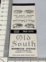 Matchbook Cover  Old South Barbecue • Steaks  restaurant Panama City, Fi... - £9.67 GBP