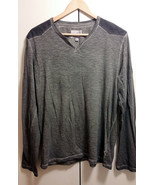 Men&#39;s Guess V-Neck Long Sleeve Fashion Casual Shirt Size L - £9.02 GBP