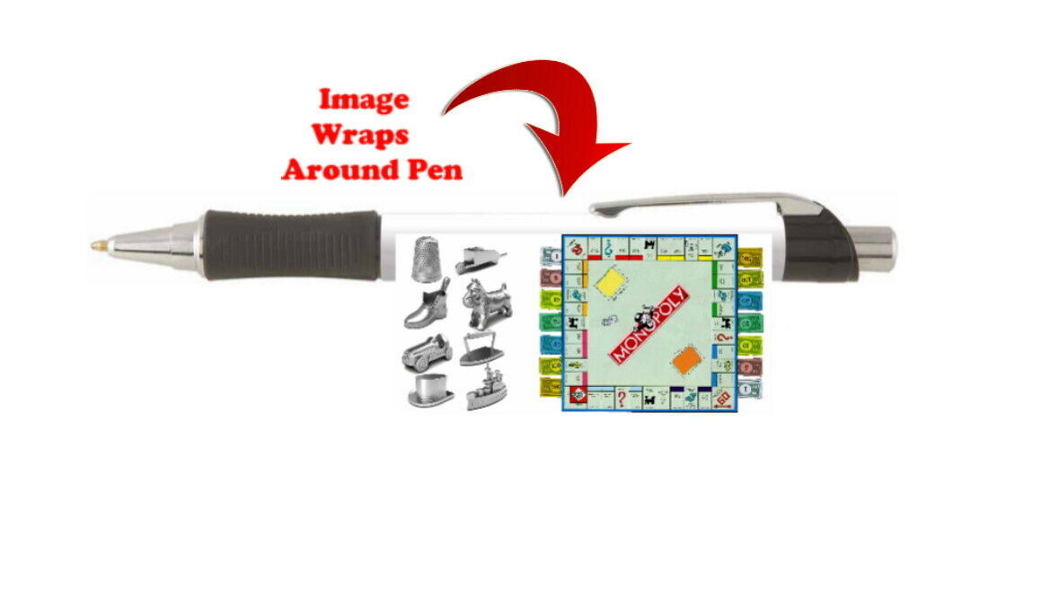 Monopoly Pen with black ink shows Game Board and Pieces - $8.63