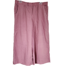 Pure Jill J Jill Wide Leg Crops Pants 8P Petite Elastic Waist Sand Washe... - £19.02 GBP