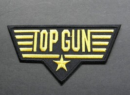 US NAVY TOP GUN BLACK GOLD ARM PATCH 4.5 x 2.25 inches TOM CRUISE MAVERICK - £4.43 GBP