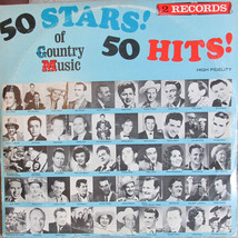 Various - 50 Stars!, 50 Hits! Of Country Music (2xLP) (G) - £2.12 GBP