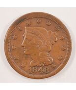 1848 1C Large Cent in Extra Fine XF Condition, Brown Color, Nice Detail - $2,123.37 MXN