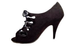 Christian Siriano Women High Heel Black Pump Ghillie Lacing Size 8 (Fits Sz 7.5) - £19.80 GBP