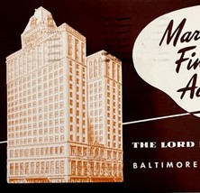 Lord Baltimore Hotel Postcard Maryland Historic Landmarks c1940-50 DWS5C - £15.61 GBP