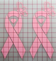 (2x) Breast Cancer Awareness Butterfly Die-Cut Vinyl Indoor Outdoor Window Decal - £4.29 GBP