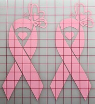 (2x) Breast Cancer Awareness Butterfly Die-Cut Vinyl Indoor Outdoor Window Decal - £4.10 GBP