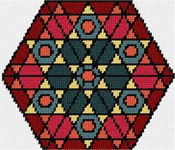 Pepita Needlepoint Canvas: Hexagon Star, 7&quot; x 6&quot; - £39.87 GBP+
