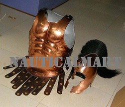 NauticalMart Copper Antique Greek Muscle Armor With Helmet Halloween Costume - $229.00