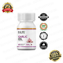 INLIFE Natural Garlic Oil, 60 Capsules For Heart, Cholesterol and Weight... - $30.39