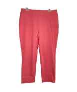 Talbots Womens 12 Pink Pull On Stretch Cropped Pants Rayon Nylon Barbie - £14.81 GBP