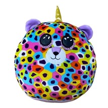 TY Squish-A-Boos Plush GISELLE the Rainbow Leopard 10&quot; Squishy Soft - £11.07 GBP