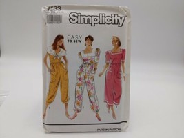 1991 Simplicity # 7233 Collar Variations Jumpsuit Pattern Size 6-14  - $9.83