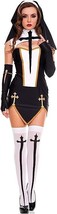 NEW Music Legs Sexy Bad Habit Nun Costume Womens SZ SM Missing Thigh Hi ... - $19.79
