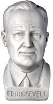 Franklin D. Roosevelt bust sculpture 9" tall 32nd American US President ... - $117.81