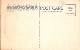 Vitg Postcard American Falls &amp; International Bridge at Night Niagara Falls N.Y. - £4.56 GBP