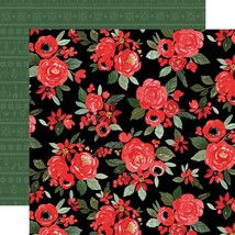 Merry Christmas Double-Sided Cardstock 12&quot;X12&quot;-Merry Large Floral CBMCF12-2003 - £131.52 GBP