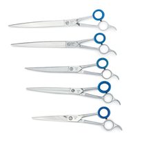 Pro Dog Grooming Shears Curved or Straight Long Lasting Stiletto Sharp S... - $113.90+