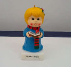 Vintage 1983 Christmas candle caroler choir singer silent night candlegram - £15.78 GBP