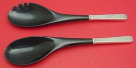 Craftsman by Towle Sterling Silver Salad Serving Set with Black Nylon 11 1/2" - £69.00 GBP