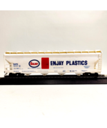 HO Hopper Container Car 4 Bay  Enjay Plastics White Scale Walthers ? - $296.84 MXN