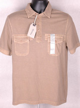 St. John&#39;s Bay Golf/Polo Shirt-S-Tan-Cotton Blend-Button Pockets-NWT - £15.87 GBP