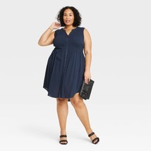 NEW Women&#39;s Plus Size Sleeveless Smocked Button-Down Dress - Knox Rose™ 4X - $27.99