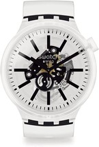 Swattch - SO27E101 - Black-In-Jelly Quartz Dial Watch - White Skeleton - $149.95