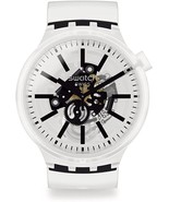 Swattch - SO27E101 - Black-In-Jelly Quartz Dial Watch - White Skeleton - £117.80 GBP