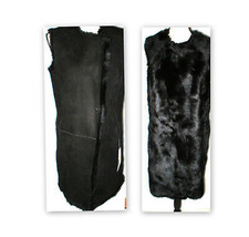 New NWT S Womens Long Michael Kors Coat Black Vest Reversible Fur Suede Leather  - £1,550.42 GBP