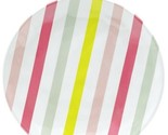 Zak Designs ~ Four (4) Melamine ~ Pink  Striped Design ~ 9&quot; Salad Plates - £23.43 GBP