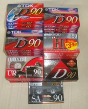 NEW - Lot of 36  Blank Audio Cassette Tapes 90 minutes Sony Maxell TDK Sealed - $59.39