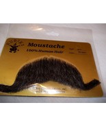 Moustaches Professional Human Hair Military Leader Grey Brown Blonde #2014 - £12.73 GBP