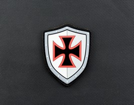 Knights Templar Shield 3D PVC IR Uniform Patch Who Shot First Assassins Creed - £8.88 GBP