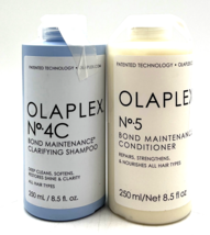 Olaplex No.4C Bond Maintenance Clarifying Shampoo & No.5 Conditioner 8.5 oz Duo - $46.86