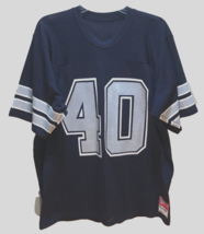 Bill Bates #40 Dallas Cowboys NFL Vintage 90s Blue Sand-Knit MacGregor Jersey XL - £53.39 GBP