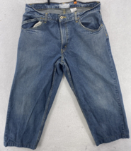 Levis Silvertab Jeans Mens 34x27 Baggy Wide Loose Punk Grunge Denim Blue... - $39.59
