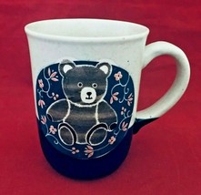 Otagiri VTG Teddy Bear hand painted coffee Coca speckled stoneware mug Japan - £9.45 GBP