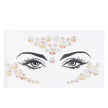 Crystal Face Stickers Glow Tears Temporary Tattoo Sticker Halloween Carnival Acc - £16.74 GBP