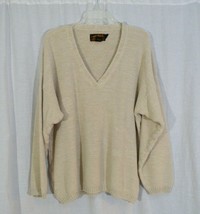 Eddie Bauer Beige V-Neck Long Sleeve Pullover Sweater Men&#39;s Size Extra L... - £30.30 GBP