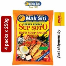 Mak Siti Soto Soup Spices Powder 4 packs x 250g fast shipment by DHL Express - $79.10