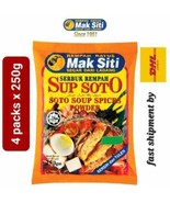 Mak Siti Soto Soup Spices Powder 4 packs x 250g fast shipment by DHL Exp... - £62.30 GBP
