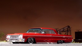 1964 Chevrolet Impala lowrider red | 24 x 36 INCHPOSTER  | sports car - £16.20 GBP