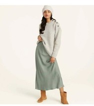 J.CREW Medium Button-shoulder Crewneck Sweater Heathered Oatmeal Alpaca ... - $34.65