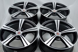 New DDR R15 18x8 5x114.3 38mm Offset Black Polished 18" Rims Wheels (Set... - $839.00