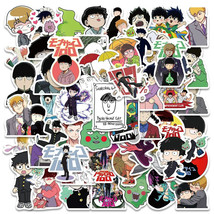 52 Pcs Handmade Mob Psycho 100 Anime Stickers for Scrapbooks, Laptops, Phones, L - £7.84 GBP