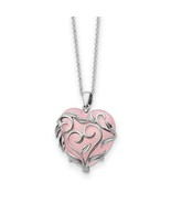 Sterling Silver Rose Quartz Generous Heart Necklace - €146,72 EUR