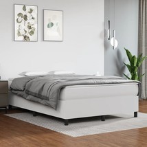 Bed Frame without Mattress White Full Faux Leather (US Only) - $5,392.39 MXN