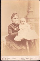 Mary Eugene Wright Onderdonk &amp; Baby May Florence Cabinet Photo - NYC - £15.53 GBP