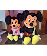 Vintage Disney Mickey &amp; Minnie Mouse Plush Giant Stuffed Animals 3 Foot ... - $43.50 CAD